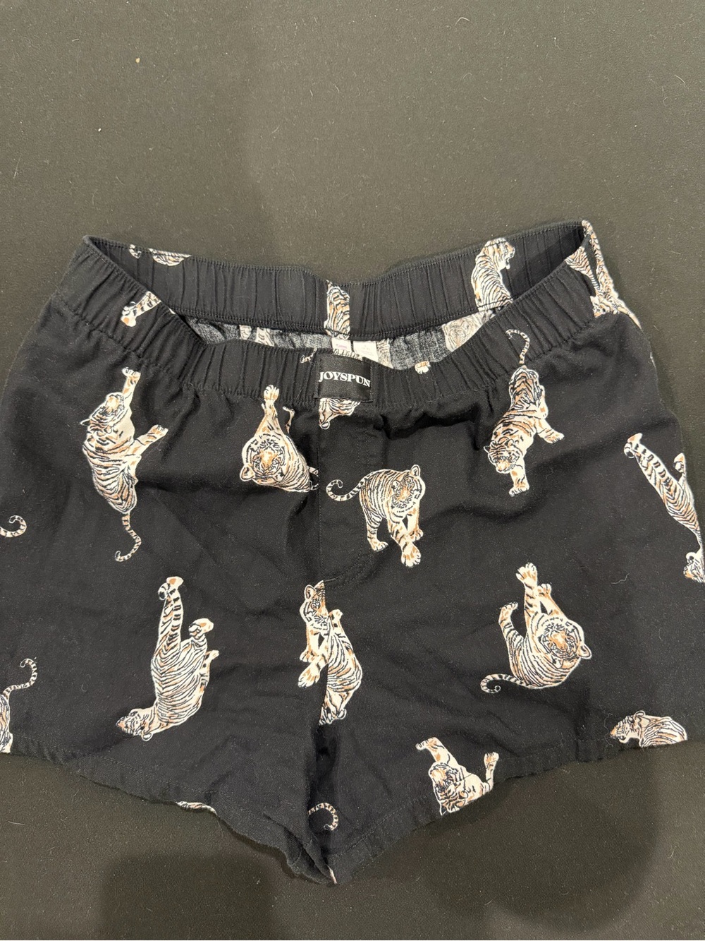 Joyspun Black Tiger-Print Women's Lounge Shorts